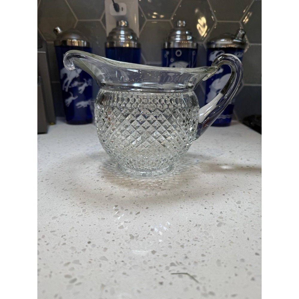 Westmoreland English Hobnail Crystal 23oz 6" Bulbous Pitcher Depression Glass